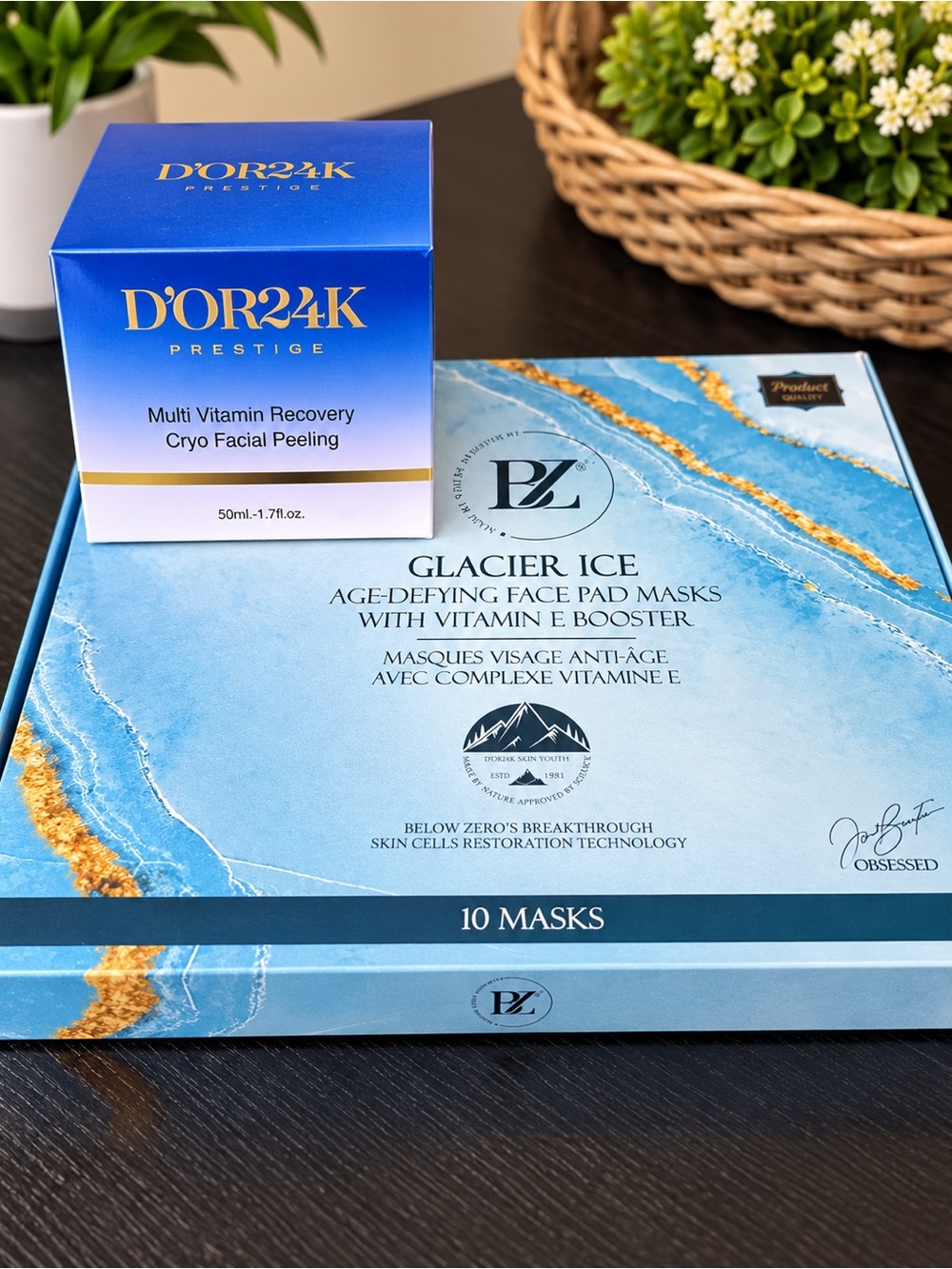 Luxury Cryo Skincare Bundle – D’OR24K & Below Zero – Brand New